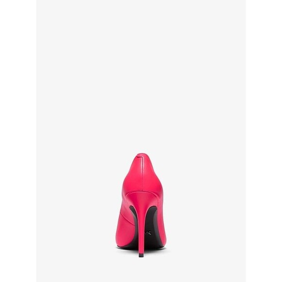 Michael Kors Claire Neon Hot Pink Leather Stiletto Pointed Toe High Pump Sz 9.5M - Picture 4 of 17